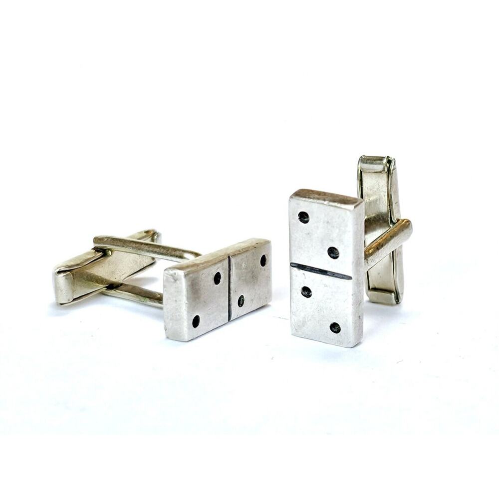 Sterling Dice Cuff Links Vintage 1980s Mexico Sterling Cufflinks Vintage